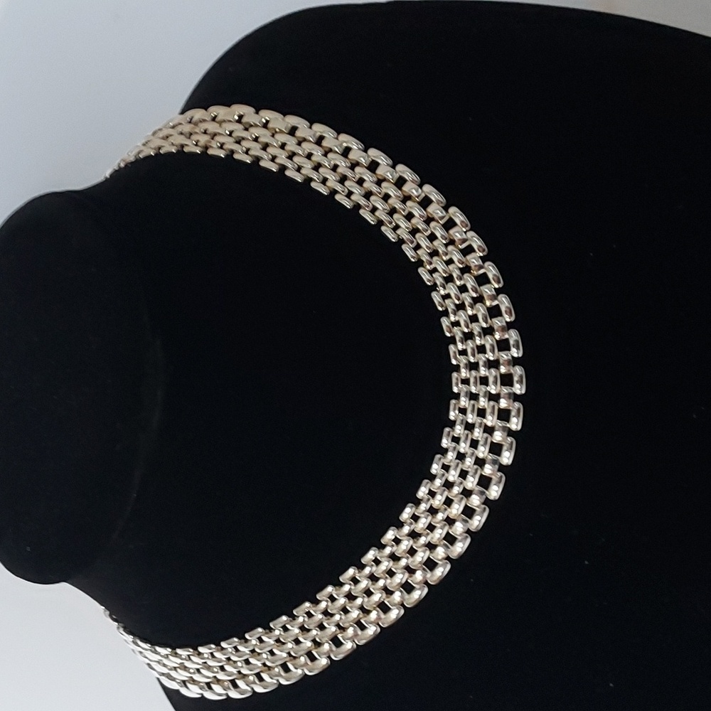 Signed Vintage Napier Collar Basketweave Necklace